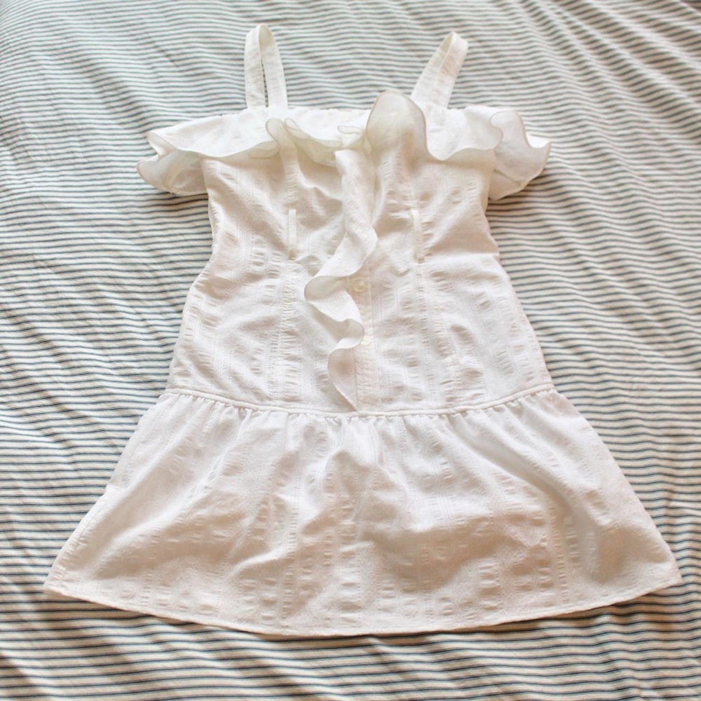 Vava by Joy Han #princesscore fit and flare eyelet ruffle square neck dress